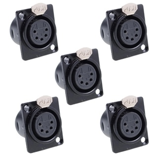 XLR connector (chassis) 5-pin female 5 pieces