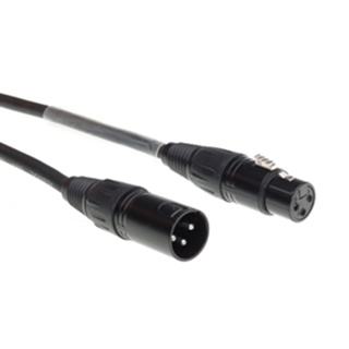 3 -pin DMX cable assembled XLR 0,5m black