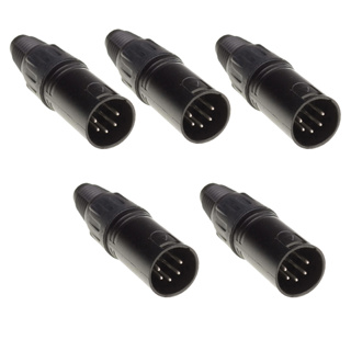XLR connector 5-pin male 5 pieces