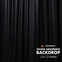 Soundabsorbing backdrop 500 g/m² W 3m x H 3m black