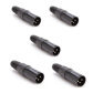 XLR connector 3-pin male 5 pieces